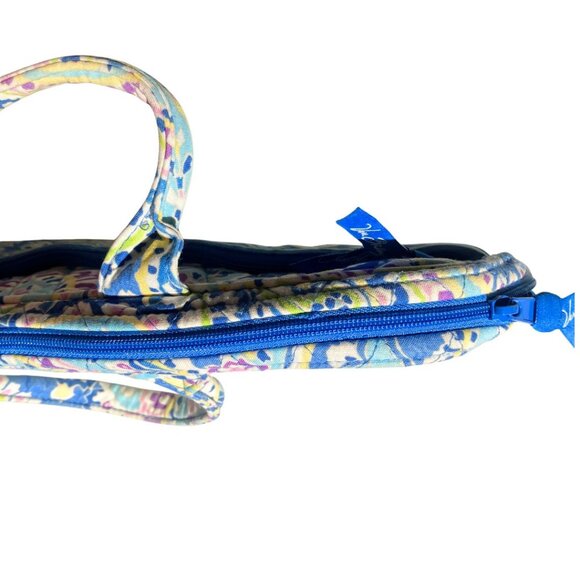 Vera Bradley Capri Blue Paisley Pattern Quilted Laptop Case Sleeve Bag - Picture 5 of 7